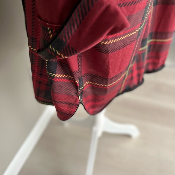 Womens ModCloth Red Plaid Breakfast For Dinner Pajama Shirt Dress XL NEW - Picture 8 of 8